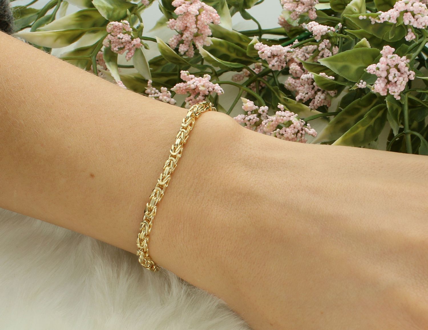 Srebrna bransoletka 925 pozłacana splot królewski 2,8 mm DIA-BRA-11894-925 2,8mm.jpg